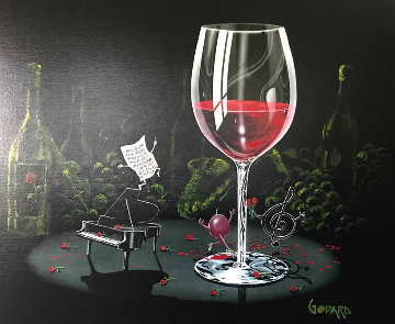 Olive with Toothpick Black 2006 24x30 by Michael Godard