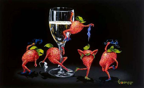Strawberries Gone Wild 2006 Limited Edition Print - Michael Godard