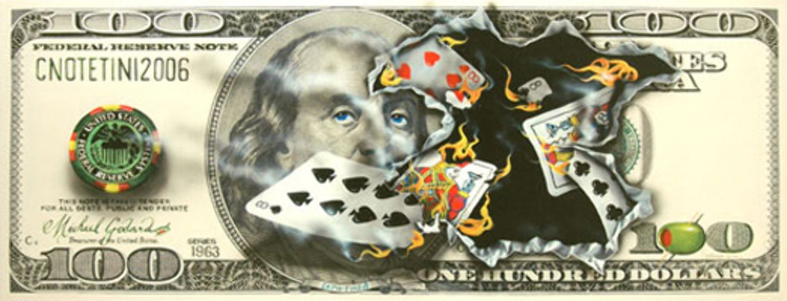100 Dollar Bill - Full House Huge - 31x72 Limited Edition Print by Michael Godard