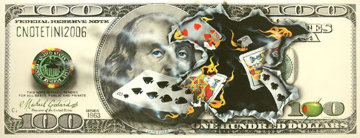 100 Dollar Bill - Full House Limited Edition Print - Michael Godard 100 Dollar Bill - Full House Limited Edition Print - Michael Godard