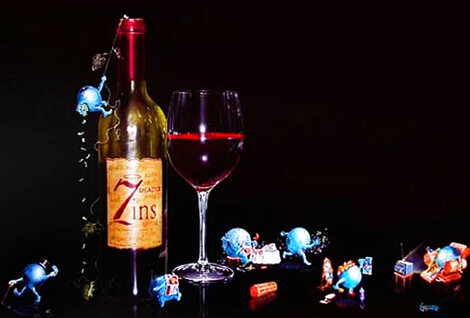 7 Deadly Zins 2003 - Giclee on Canvas Limited Edition Print - Michael Godard