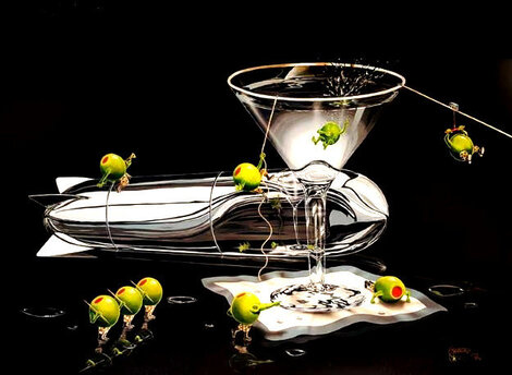 Martini Training 2003 -  Giclee on Canvas Limited Edition Print - Michael Godard