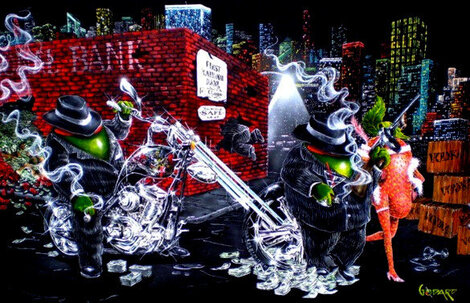 Gangster Chopper Featuring Al Capone 2007 - On Canvas Limited Edition Print - Michael Godard
