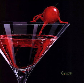 Cherry Cosmo Martini 2008 Limited Edition Print - Michael Godard Cherry Cosmo Martini 2008 Limited Edition Print - Michael Godard
