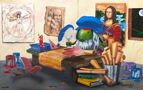 Da Vinci's Window 2015 - Embellished Giclee on Canvas Limited Edition Print - Michael Godard