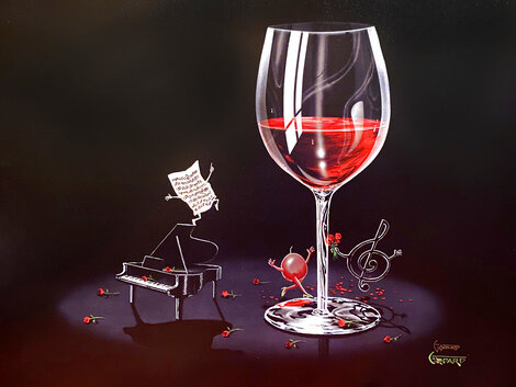 Tickling the Ivories 2006 - Giclee on Canvas Limited Edition Print - Michael Godard