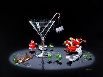 Don't Drink And Draw Series: Company Christmas 2004 Limited Edition Print - Michael Godard Don't Drink And Draw Series: Company Christmas 2004 Limited Edition Print - Michael Godard