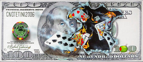 100 Bill - Full House 2006  - Xtra Huge 33x73 Limited Edition Print - Michael Godard
