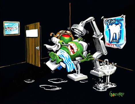 Pulling Teeth 2009 Giclee on Canvas Limited Edition Print - Michael Godard