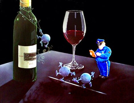 Nervous Grapes - Giclee on Canvas Limited Edition Print - Michael Godard