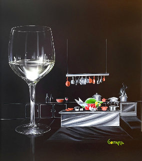 White Wine Cook 2015 30x24 Original Painting - Michael Godard White Wine Cook 2015 30x24 Original Painting - Michael Godard