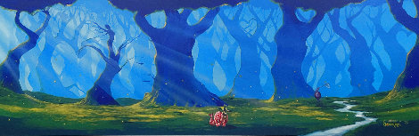 Chasing Fireflies 2015 Embellished Huge 24x72 Mural Size Limited Edition Print - Michael Godard