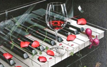 Piano Keys 2021 Embellished Limited Edition Print - Michael Godard