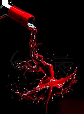Red Wine Dance Embellished Limited Edition Print - Michael Godard