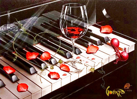 Piano Keys 2021 Embellished Limited Edition Print - Michael Godard