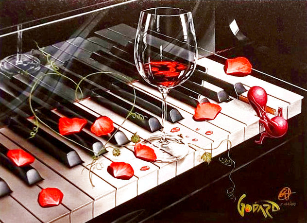 Piano Keys 2021 Embellished Limited Edition Print by Michael Godard