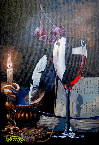 Grape Alchemy 2002 Embellished Limited Edition Print - Michael Godard