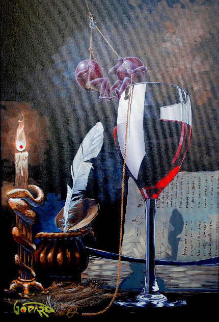 Grape Alchemy 2002 Embellished Limited Edition Print by Michael Godard