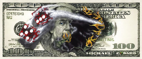 $100 Bill with Dice 2005 Limited Edition Print - Michael Godard