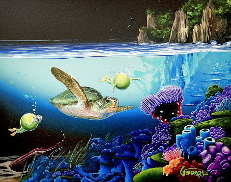 Tropical Float 2022 26x30 Original Painting - Michael Godard