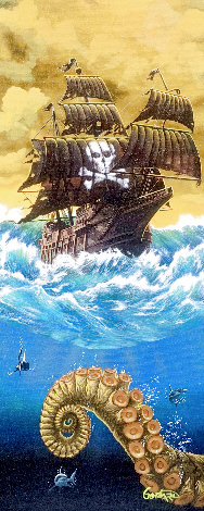 Kraken 2023 44x24 - Huge Original Painting - Michael Godard
