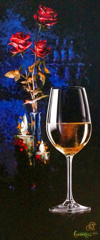 Peaceful Night 2023 Embellished Gicee on Canvas - Huge 41x23 Limited Edition Print - Michael Godard