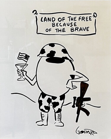 Land of the Free Flip 2021 25x22 Acrylic - Real Estate Original Painting - Michael Godard
