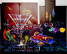 Lounge Lizard Mosaic: 5 Panels - 2005 - Huge Mural Size Giclee on Canvas - 45x54 Limited Edition Print by Michael Godard - 1 Lounge Lizard Mosaic: 5 Panels - 2005 - Huge Mural Size Giclee on Canvas - 45x54 Limited Edition Print by Michael Godard - 1