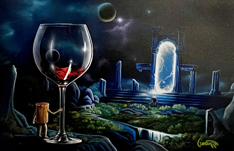 World of Winecraft 2023 - 28x37 Acrylic on Canvas Original Painting - Michael Godard