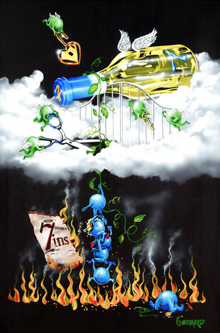 Grape Confusion: Missing Grape 2015 Embellished Giclee on Canvas Limited Edition Print - Michael Godard