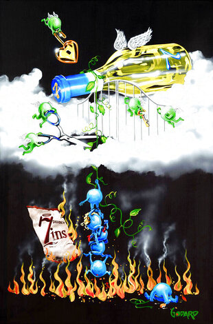 Grape Confusion: Missing Grape 2015 Embellished Giclee on Canvas Limited Edition Print - Michael Godard