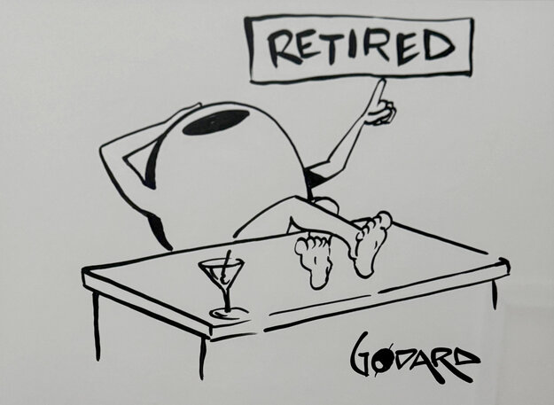 We Olive Retirement 2017 21x24 - Framed Acrylic Original Painting - Michael Godard