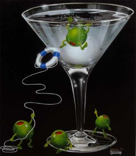 Don't Go Overboard (Olive) 2003 Limited Edition Print - Michael Godard Don't Go Overboard (Olive) 2003 Limited Edition Print - Michael Godard