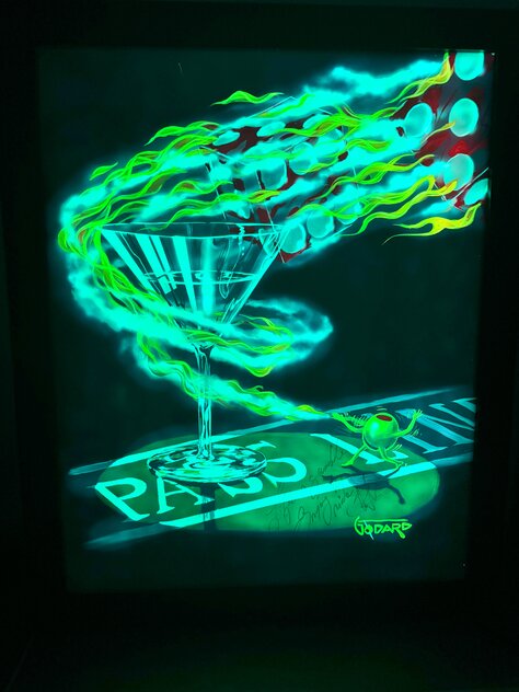Burning It Up 2008 38x28 - Unique Acrylic in Light Box - Signed Twice by Michael Godard