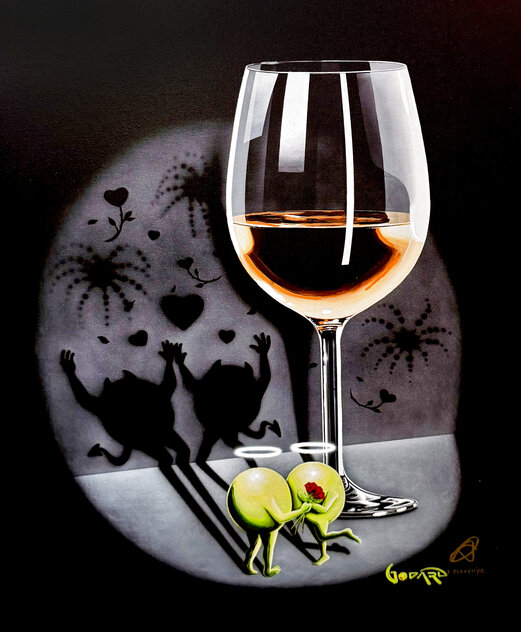 She Devil White Wine 2020 - Framed Giclee on Canvas Limited Edition Print by Michael Godard
