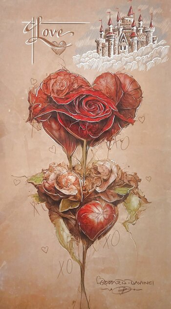 Love Unique 2023 Framed Mixed Media 21x11 by Michael Godard - For