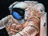 Astronaut Floating in Space 1999 48x60 - Huge Original Painting by Michael Godard - 1