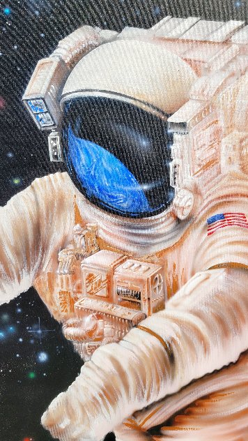 Astronaut Floating in Space 1999 48x60 - Huge Original Painting by Michael Godard