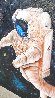 Astronaut Floating in Space 1999 48x60 - Huge Original Painting by Michael Godard - 3