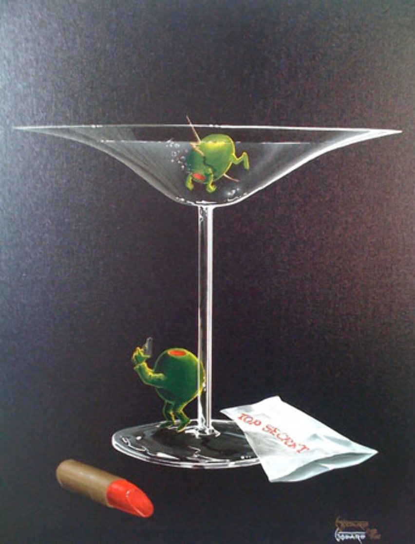 Mystery Martini 2002 Limited Edition Print by Michael Godard Mystery Martini 2002 Limited Edition Print by Michael Godard