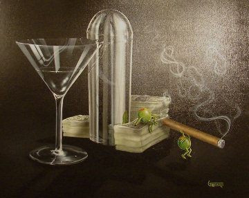 Good Day 2003 37x43 Original Painting - Michael Godard Good Day 2003 37x43 Original Painting - Michael Godard