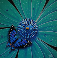 Flower and Bug Series, Set of 4 Artworks 2002 Original Painting by Michael Godard - 1 Flower and Bug Series, Set of 4 Artworks 2002 Original Painting by Michael Godard - 1