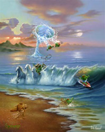 Commotion in the Ocean 2011 Limited Edition Print by Michael Godard Commotion in the Ocean 2011 Limited Edition Print by Michael Godard