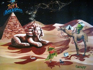 Going For a Ride, Egypt 2009 34x40 Super Huge Original Painting - Michael Godard Going For a Ride, Egypt 2009 34x40 Super Huge Original Painting - Michael Godard