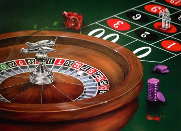 Rose Roulette Limited Edition Print - Michael Godard Rose Roulette Limited Edition Print - Michael Godard