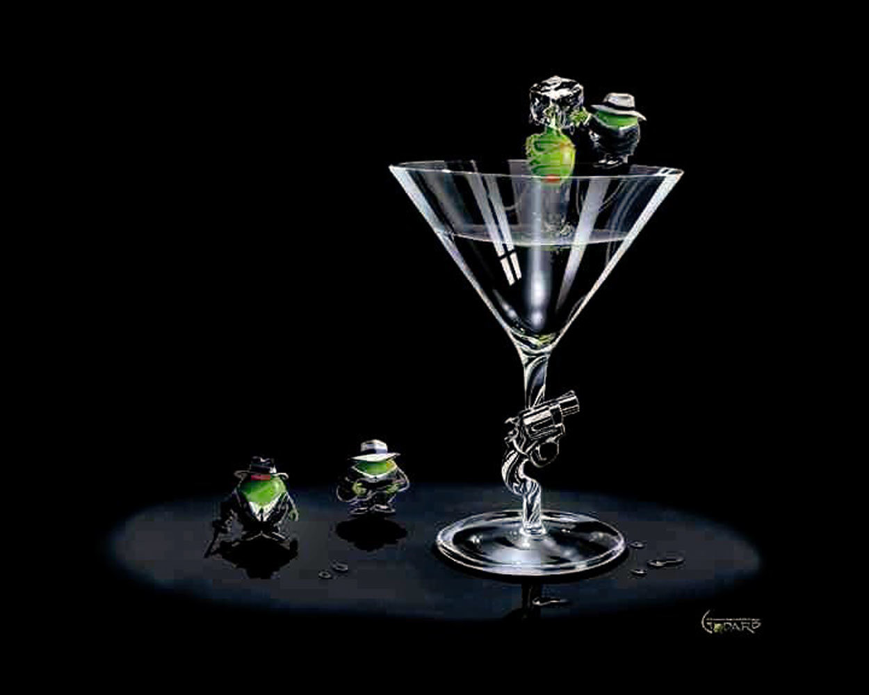 Gangster Martini (2 Shots and a Splash) AP 2008 Limited Edition Print by Michael Godard Gangster Martini (2 Shots and a Splash) AP 2008 Limited Edition Print by Michael Godard