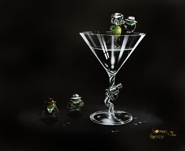 Gangsta Martini (2 Shots and a Splash) 2008 Limited Edition Print by Michael Godard Gangsta Martini (2 Shots and a Splash) 2008 Limited Edition Print by Michael Godard