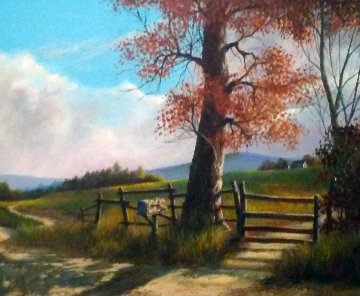 Untitled Painting 1975 24x30 Original Painting - Michael Godfrey Untitled Painting 1975 24x30 Original Painting - Michael Godfrey