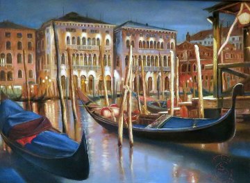 Venice 2006 13x11 Italy Original Painting - Antal Goldfinger Venice 2006 13x11 Italy Original Painting - Antal Goldfinger