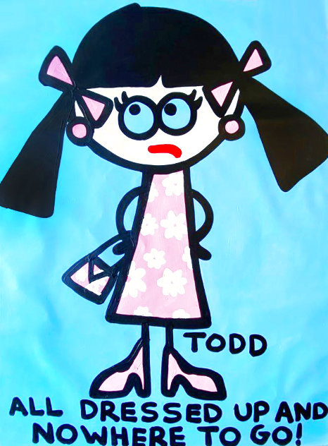 All Dressed Up 48x36 Huge Original Painting by Todd Goldman